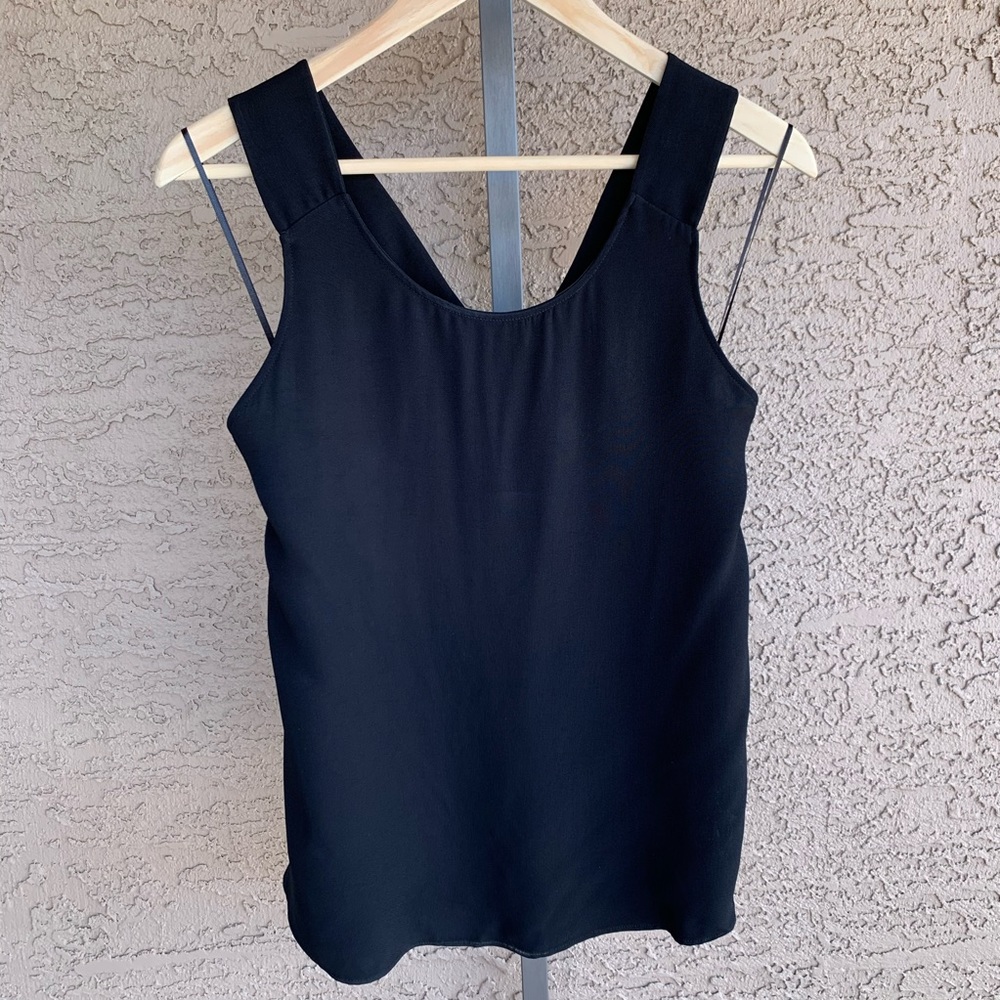 ZARA woman’s black top with criss cross straps